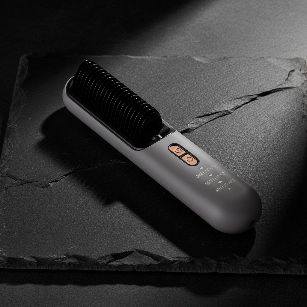 Portable Hair Straightener Comb – Cordless, Rechargeable & Compact