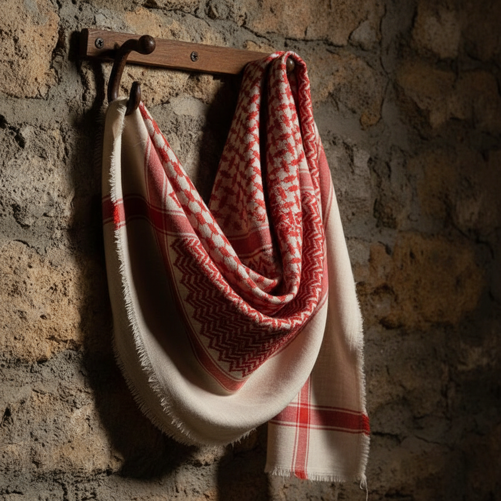 Handmade Shemagh Scarf – Traditional Arab-Style Head and Neck Wrap
