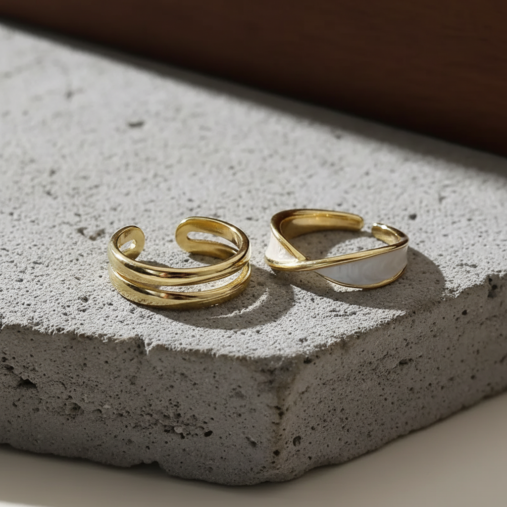 Minimalist Alloy Ring Set – Stackable & Adjustable Everyday Rings