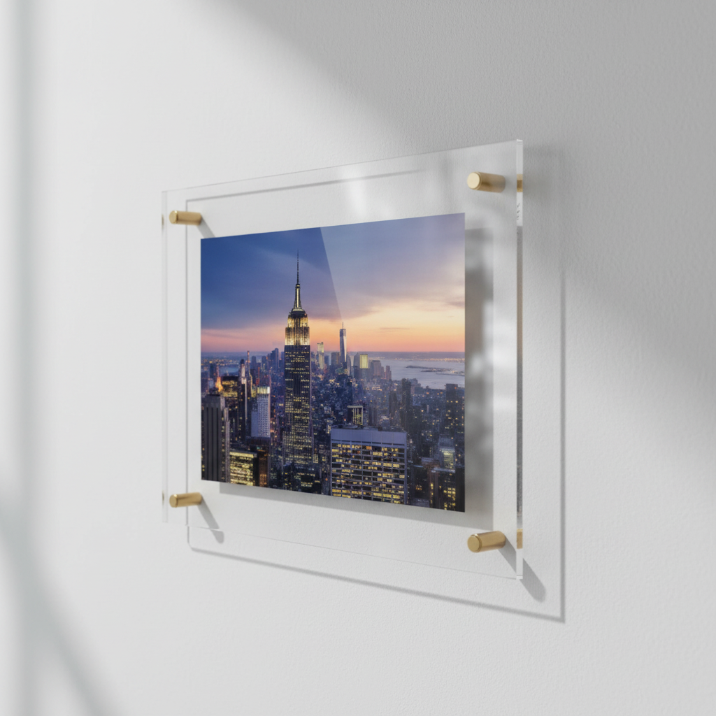 Acrylic A3 Frameless Double-Panel Wall-Mounted Frame 30x42 cm